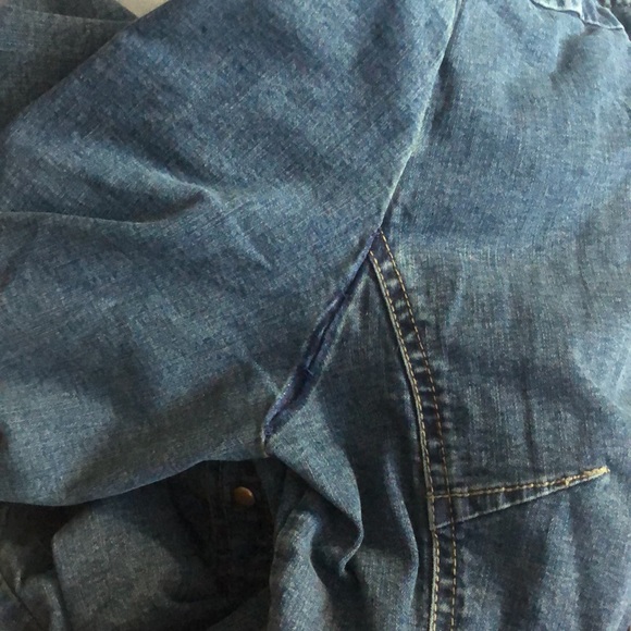 Jacob Y2K Dark Wash Denim Snap Button Maxi Midi Long Sleeve Dress Size 9/10 - Picture 10 of 10